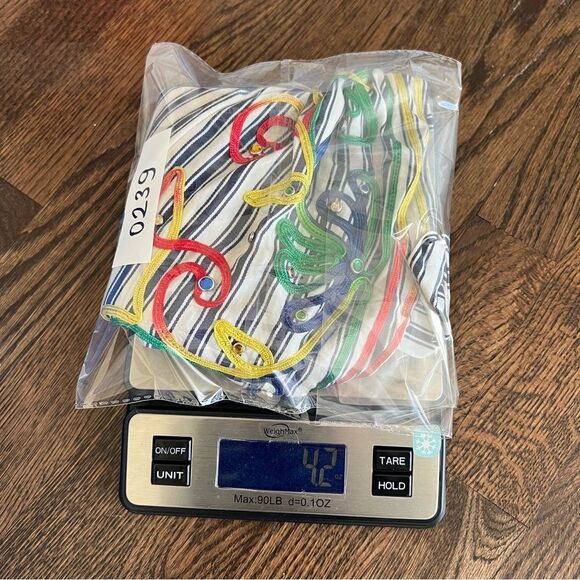 Anthropologie Tiny Avril Embroidered Striped Knit Halter Top Size Medium - Picture 11 of 11